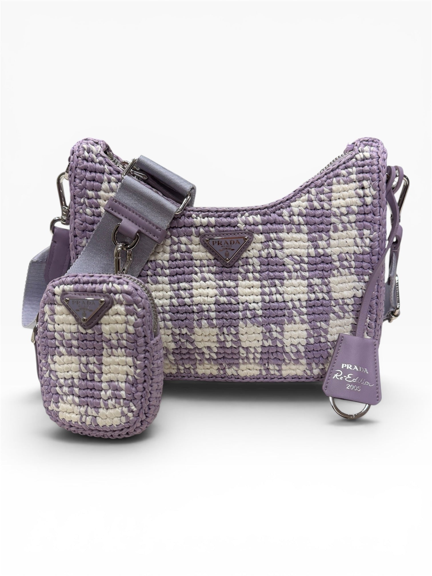 Borsa Prada Re Edition 2005 in Rafia